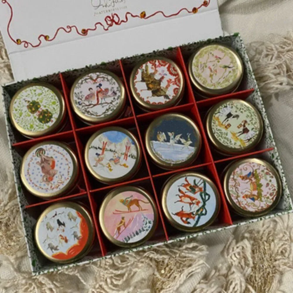 Anthropologie Inslee Fariss 12 Days Christmas  Menagerie Candle Gift Set NEW